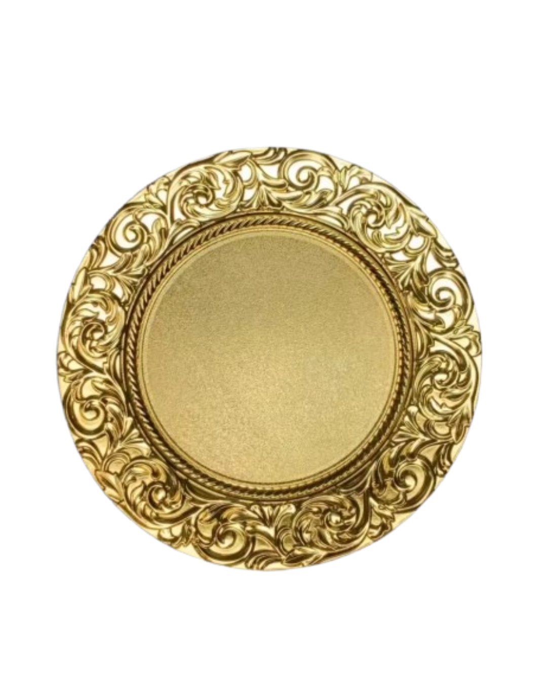 6 Platos Bases Diseño griego Dorado